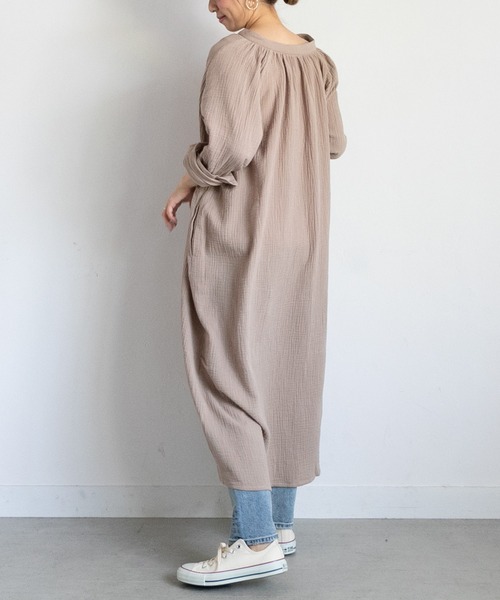 得価再入荷 ワンピース PayPayモール店 - 通販 - PayPayモール シャツワンピース 2wayガーゼロングシャツワンピース ZOZOTOWN 在庫日本製