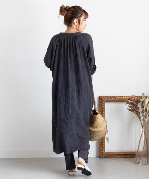 得価再入荷 ワンピース PayPayモール店 - 通販 - PayPayモール シャツワンピース 2wayガーゼロングシャツワンピース ZOZOTOWN 在庫日本製