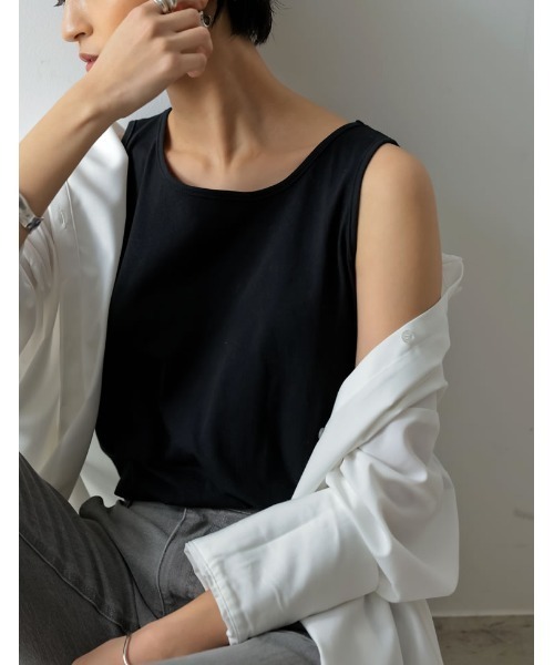 タンクトップ ベーシックコットンタンクトップ 人気スポー新作