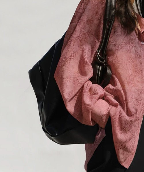 ブラウス シャツ 立体柄シアーシャツブラウス レディース