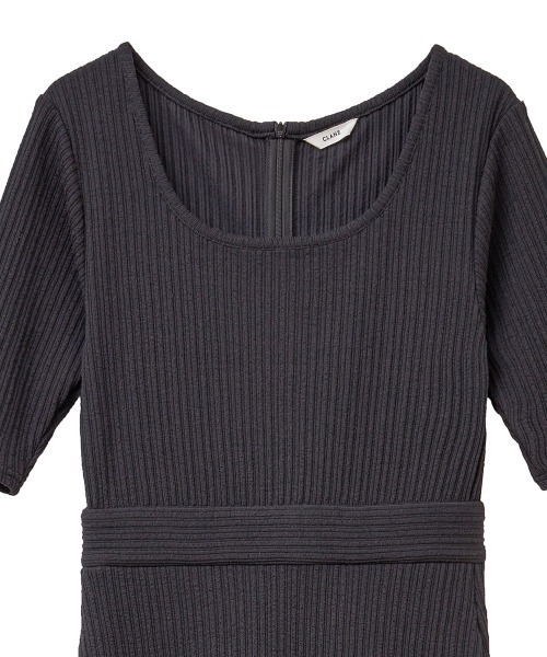 CLANE 美品 RIB CIRCULAR ONE PIECE リブ 細見え CLANE（クラネ） ワンピース 半袖 「CLANE/クラネ」RIB CIRCULAR ONE
