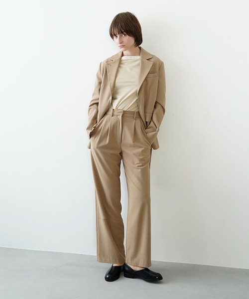 CLANE（クラネ） ワイドパンツ パンツ TWO TUCK TAPERED PANTS