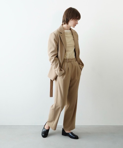 CLANE（クラネ） ワイドパンツ パンツ TWO TUCK TAPERED PANTS