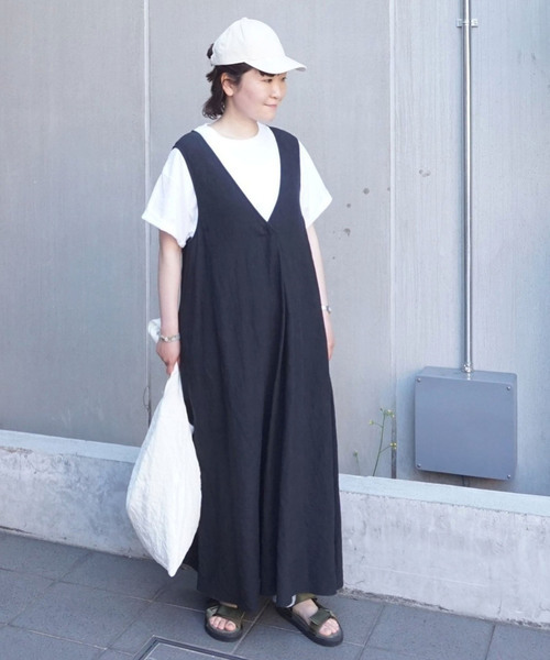 未使用タグ付き LUXEリネンワッシャー Vネックノースリーブワンピース JOURNAL STANDARD LUXE（ジャーナルスタンダード ラックス）の