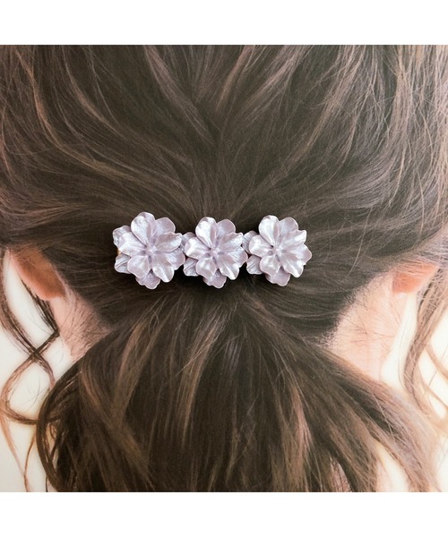 せーぶぽいんと ゆき ヘアクリップ ぽんぽんヘアクリップ(F オレンジ): キッズ - ナルミヤ