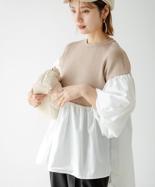 最大80％OFF - 『在庫ロス売買マーケット』 rectangle ニット セーター シャツドッキングニットトップス トップス