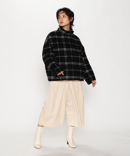 ■新品■COMME CA ISM（コムサイズム） スタンドカラーショートコート ウールライク スタンドカラー ショート コート（47-20WI03-204