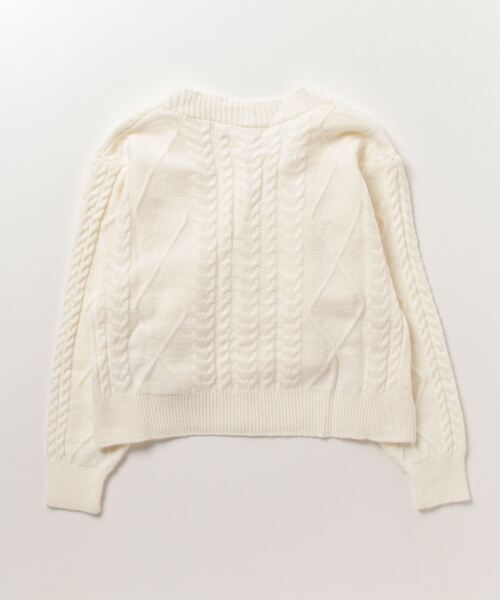 ルネ♡スカラップカーディガン leune（ルネ） カーディガン ワンショルダートップス×ショートニット