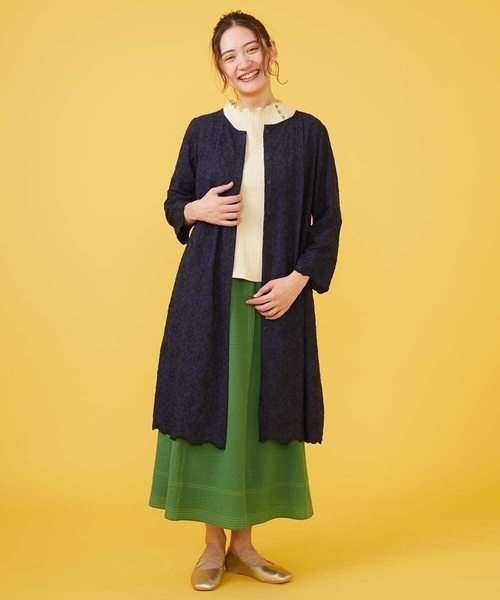 Jocomomola（ホコモモラ） スカート Berenjenas ワンポイント刺繍