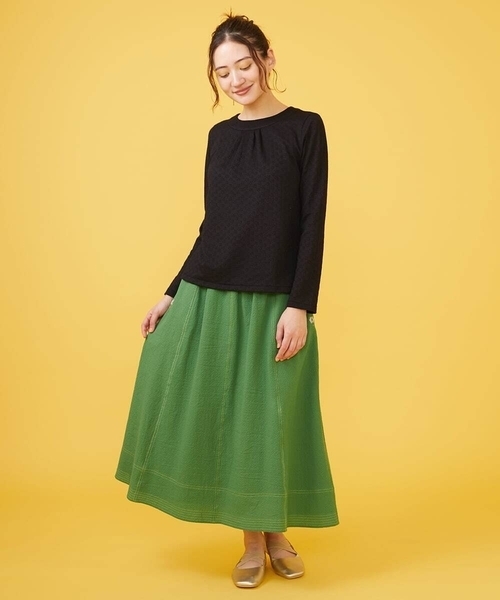 Jocomomola（ホコモモラ） スカート Berenjenas ワンポイント刺繍