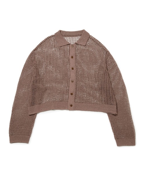 M TO R カーディガン 「TOPS」MESH SHEER CARDIGAN レディース