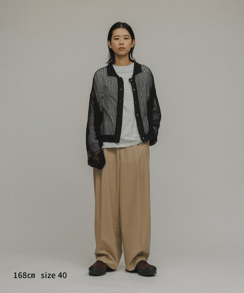 M TO R カーディガン 「TOPS」MESH SHEER CARDIGAN レディース