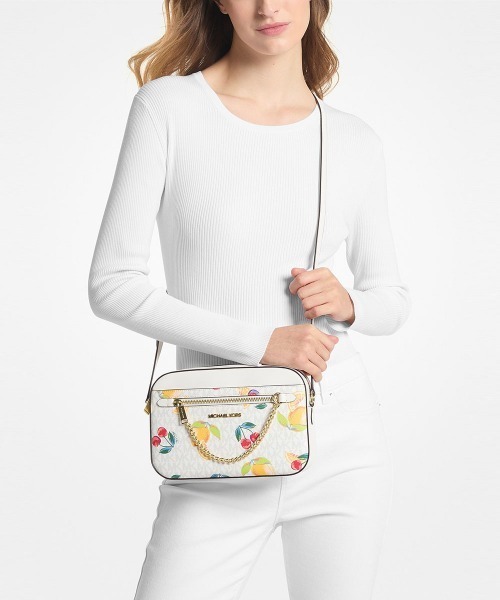 極美品 マイケルコース ジェット リベット チェーン ショルダーバッグc829 MICHAEL KORS ショルダーバッグ バッグ JET SET ITEM フルーツ