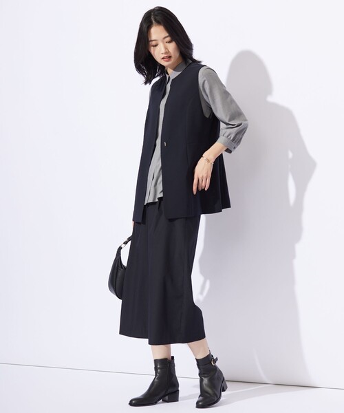 ベスト ジレ 「セットアップ対応・洗える」RELAXIONツイル ジレ レディース J.PRESS ベスト ジレ 「セットアップ対応・洗える」RELAXION