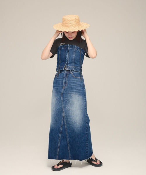 USA製 Vintage Yves Saint Laurent デニム スカート USA製 Vintage Yves Saint Laurent デニム スカート