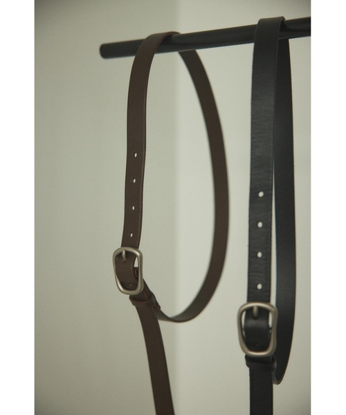 BLACK BY MOUSSYアンジュレーションバックルベルト BLACK BY MOUSSY ベルト undulation buckle slim belt(アンジュ
