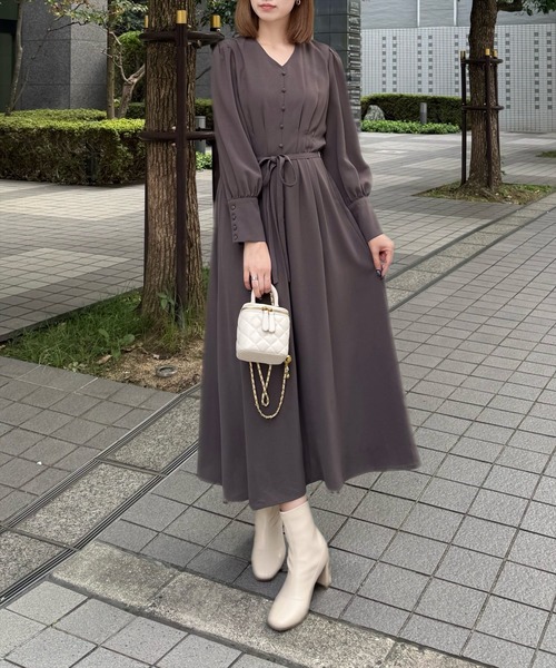 長袖Vネックワンピース秋冬エレガント fzw-lady387-1.jpg