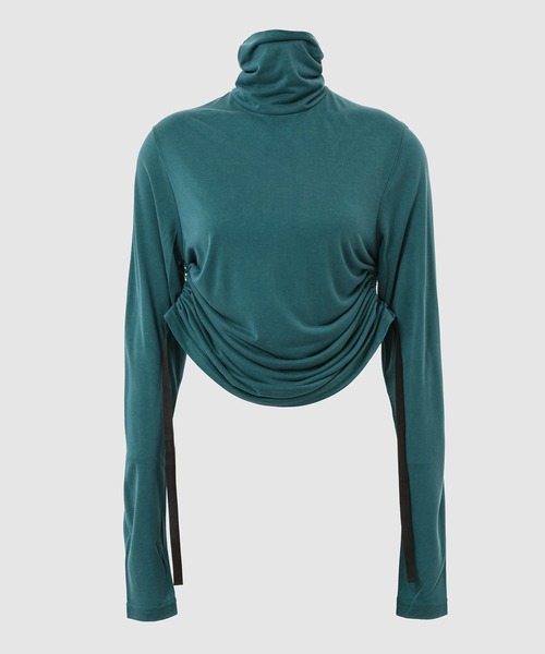 seya. tシャツ Tシャツ DRAPEY TURTLE NECK TOP/DRAPEY POWDER JERSEY 