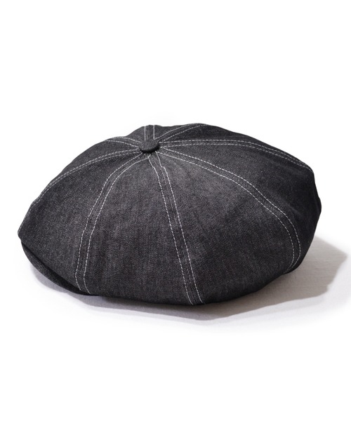 極美品18SS アットラスト リネン ハンチング キャスケット 茶1219N▲ ANCHOR（ファッション） 帽子 キャスケット QUARTER GALLERY