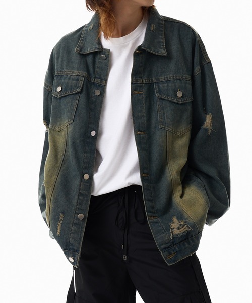 Theater code デニムジャケット gジャン vintage make damage denim 