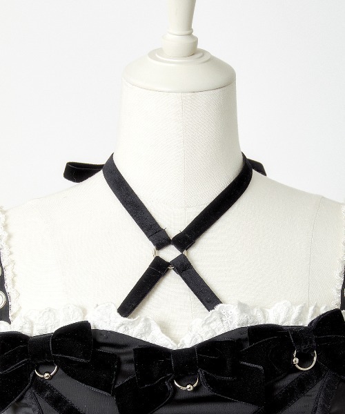 アメルジュ　ruffle ribbon maix onepiece アメルジュ ruffle ribbon maix onepiece