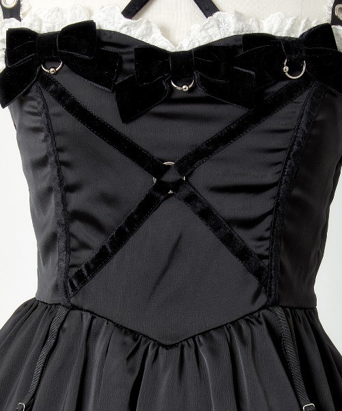【AVENCHUMU】 Front ribbon chain one piece Front ribbon chain one piece – AVENCHUMU （アバンチュウム）