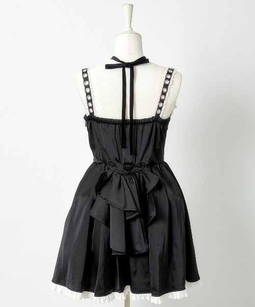 AVENCHUMU ワンピース Back ruffle ribbon harness one piece
