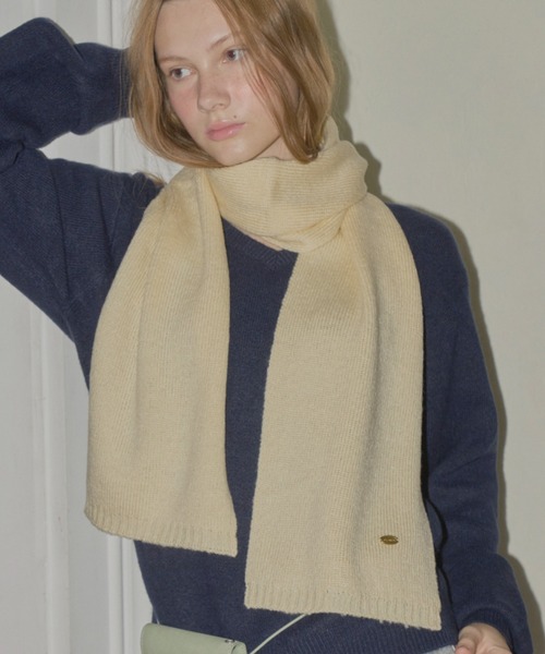 giunon マフラー GIUNON マフラー ストール long knit charm muffler / ロングニット