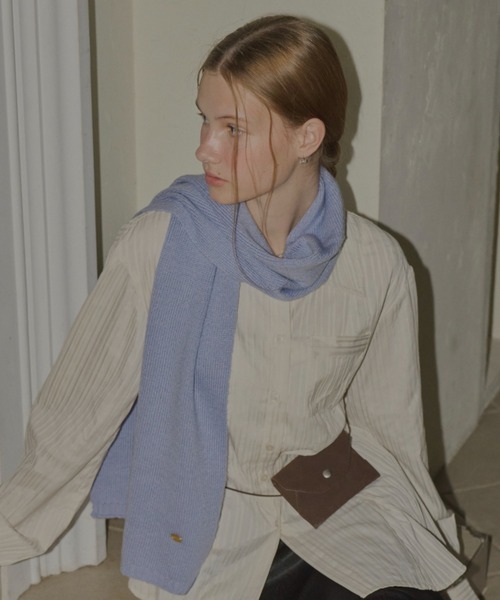GIUNON マフラー ストール long knit charm muffler / ロングニット