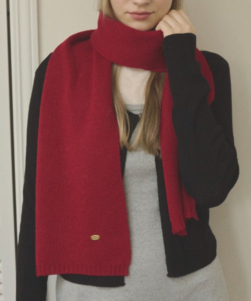 GIUNON マフラー ストール long knit charm muffler / ロングニット