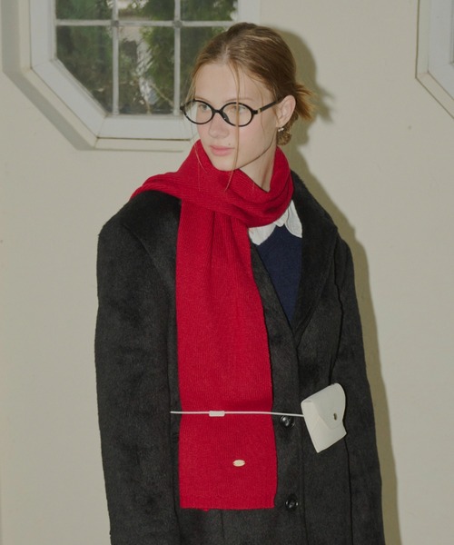 GIUNON マフラー ストール long knit charm muffler / ロングニット