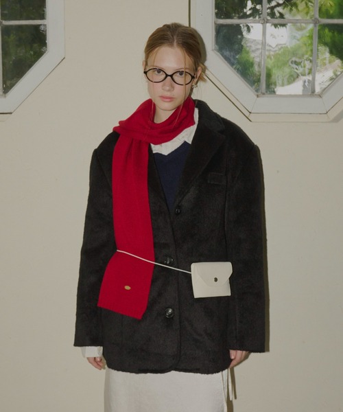 GIUNON マフラー ストール long knit charm muffler / ロングニット