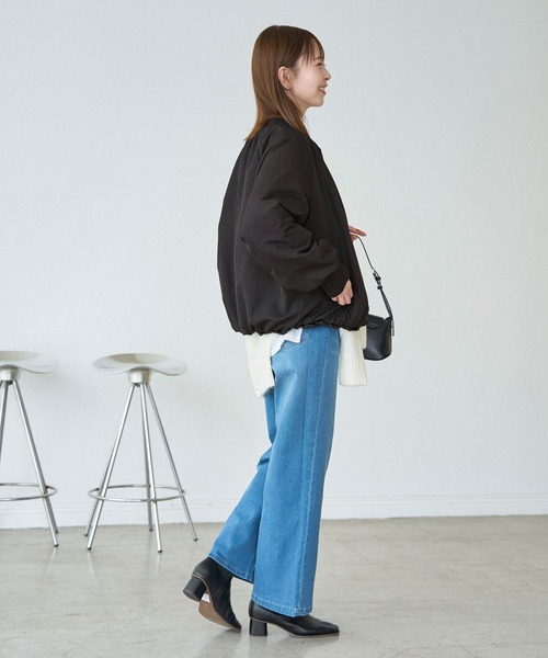 【美品】　ロペピクニック　リバーシブル　ブルゾン ROPE' PICNIC ブルゾン アウター ベロア×タフタリバーシブル
