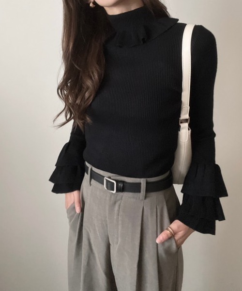 deux amour ニット セーター フリルニット レディース : ZOZOTOWN