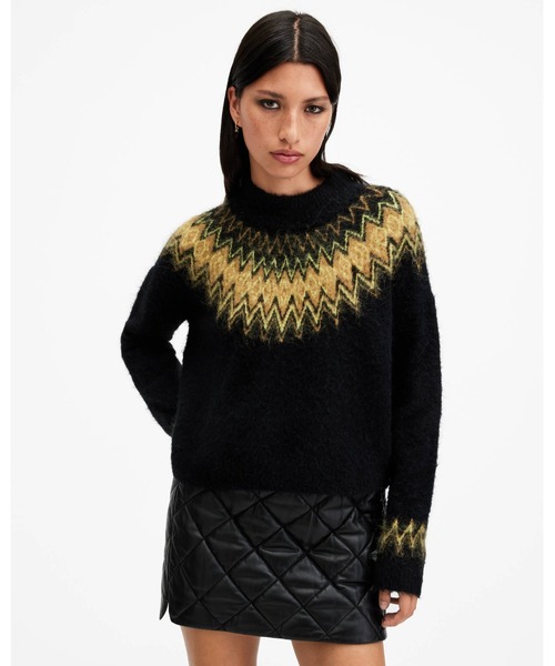 ニット セーター CLYDE FAIR ISLE FUNNEL NECK JUMPER | CLYDE FAIR ISLE ファンネル ネック ニット