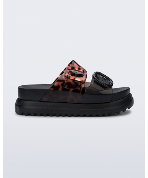 melissa ブラック オープントゥサンダル23センチ Melissa メリッサ サンダル 黒 靴 オープントゥ フラット