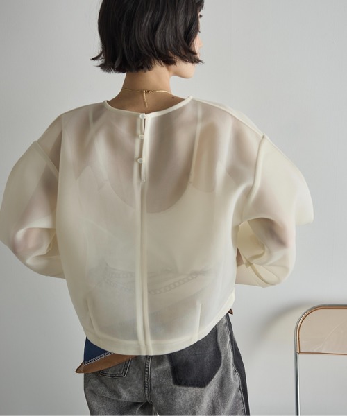THE Yon tシャツ シアーダンボールルーズフィットプルオーバー