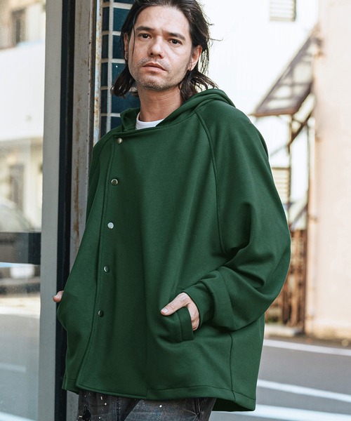 CAMBIO（カンビオ） パーカー mpa3693-ポンチスナップボタンフライ