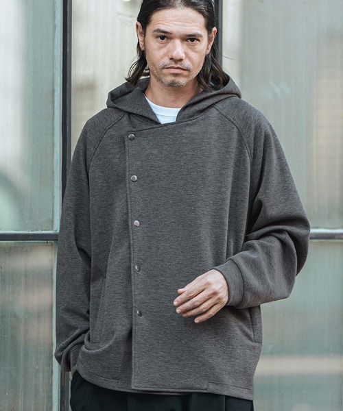 CAMBIO（カンビオ） パーカー mpa3693-ポンチスナップボタンフライ