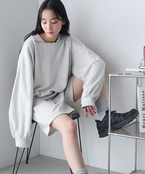forksy. パジャマ ルームウェア 「forksy.」襟付き オーバー