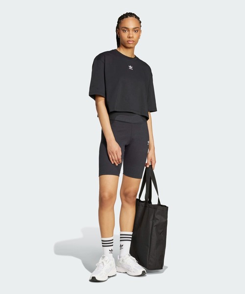 adidas tシャツ エッセンシャルズ クロップ半袖Tシャツ