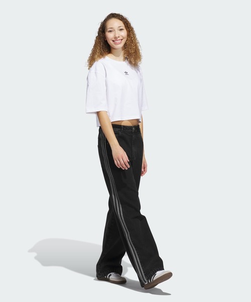 adidas tシャツ エッセンシャルズ クロップ半袖Tシャツ