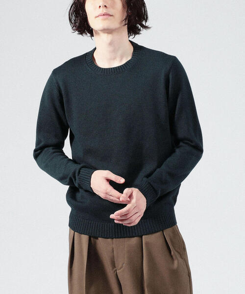 「TOMORROWLAND」 長袖ニット X-SMALL ダークブルー メンズ_画像2