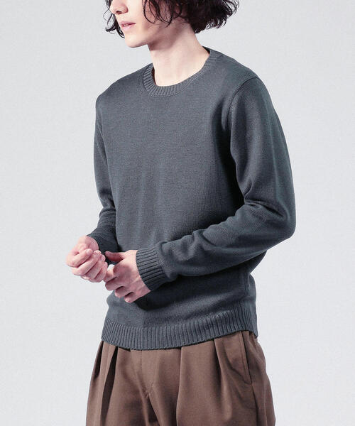 「TOMORROWLAND」 長袖ニット X-SMALL ダークブルー メンズ_画像4