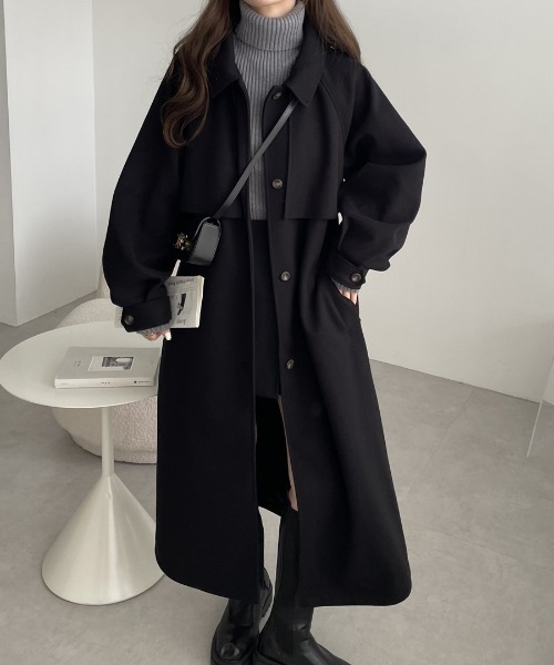 「andme」 「alma design」ステンカラーコート M アイボリー レディース_画像3