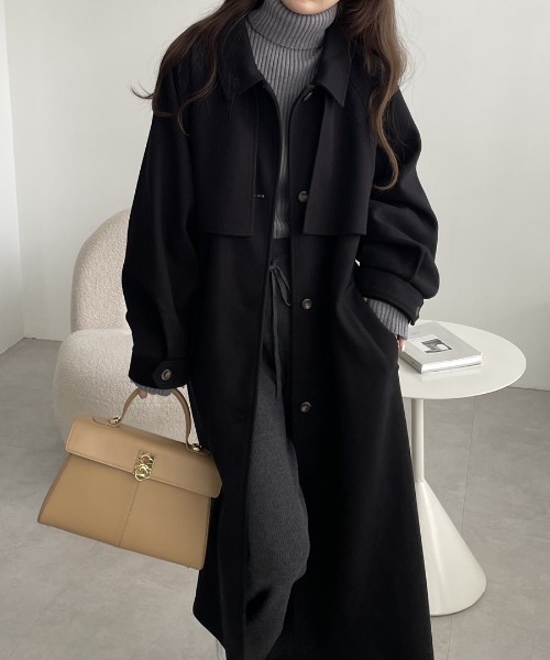 「andme」 「alma design」ステンカラーコート M アイボリー レディース_画像6