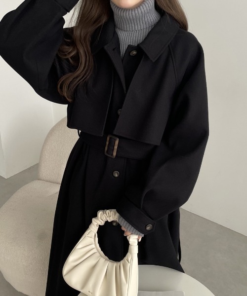 「andme」 「alma design」ステンカラーコート M アイボリー レディース_画像7