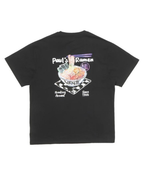 大人気★VANS ショートスリーブ RAMEN TEE★半袖 Tシャツ UNISEX VANS tシャツ ヴァンズ RAMEN TEE ショートスリーブ VN000U0HBLK
