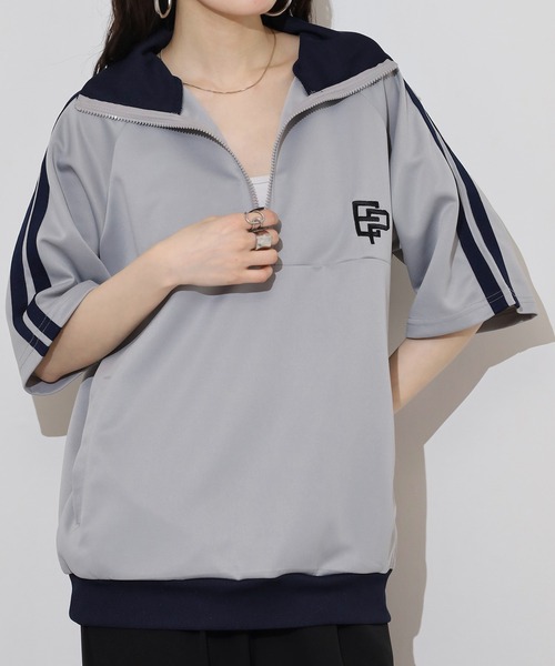 FUNALIVE（ファンアライブ） tシャツ ハーフジップ ハイネック 5分袖 T