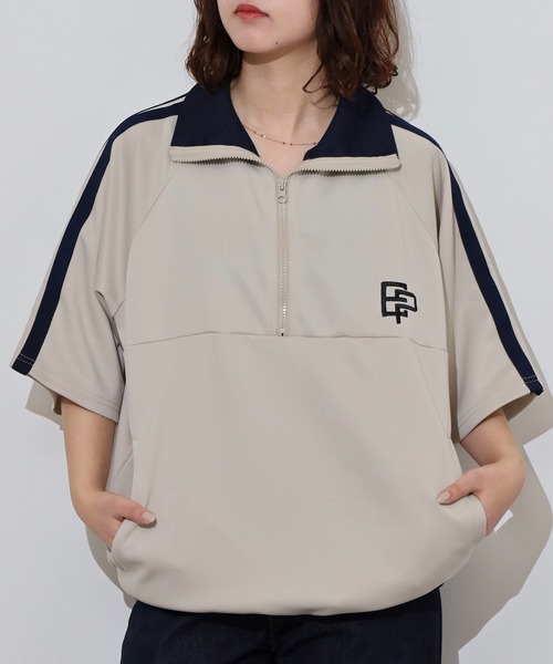 FUNALIVE（ファンアライブ） tシャツ ハーフジップ ハイネック 5分袖 T